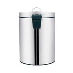 Lixeira Em Aço Inox Com Pedal E Balde Removível 5l ágata