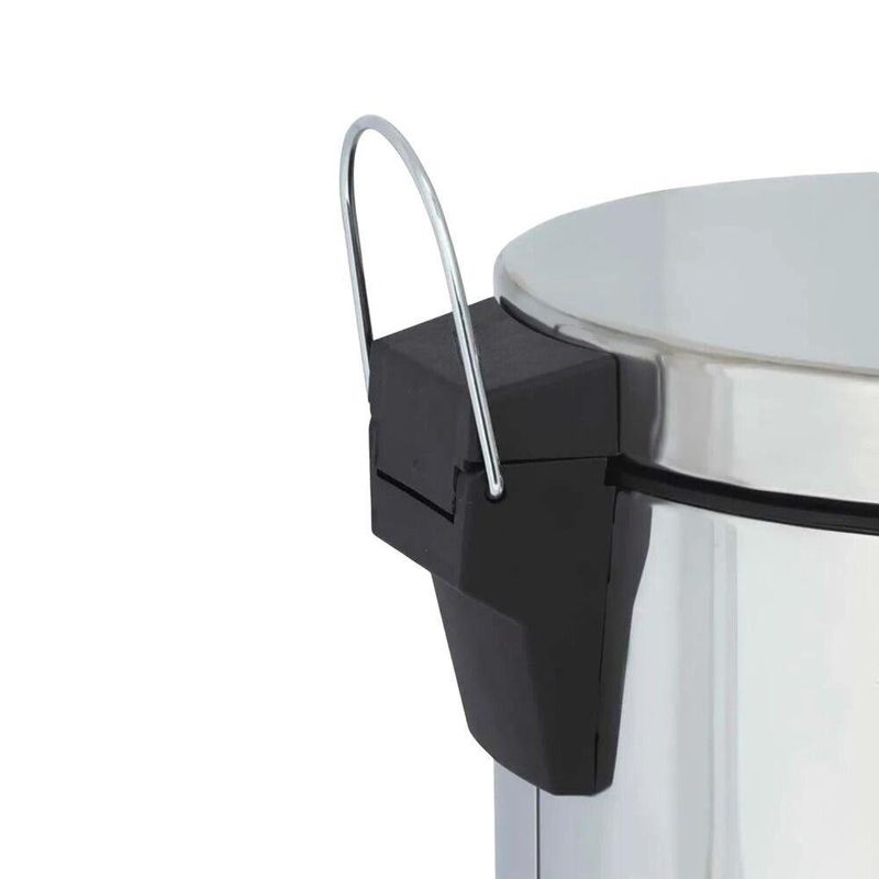 Lixeira Em Aço Inox Com Pedal E Balde Removível 5l ágata