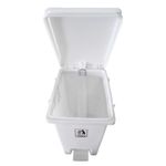 Lixeira Plástica Com Pedal 20l Branca Banheiros Cozinhas - Nobre
