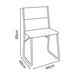 Cadeira de Jantar Angra Estofada Marrom Base Cobre Altura 85CM Largura 46CM