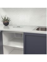 Lixeira de Embutir Tramontina Clean Round em Aço Inox com Balde Plástico 5 L