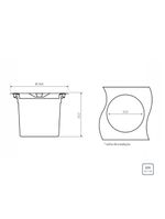 Lixeira de Embutir Tramontina Clean Round em Aço Inox com Balde Plástico 5 L
