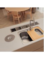 Lixeira de Embutir Tramontina Clean Round em Aço Inox com Balde Plástico 5 L
