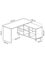 Mesa Para Escritório Home Office Escrivaninha Gold A02 Freijó Preto - Lyam Decor