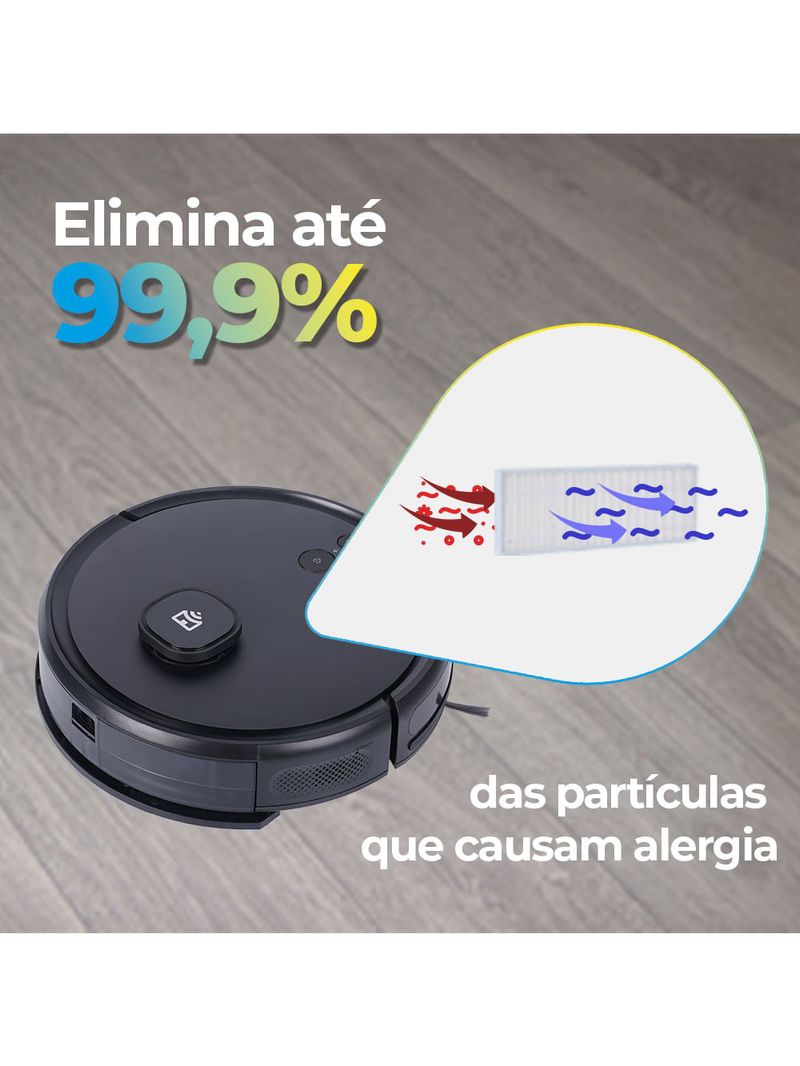 Filtro HEPA para Smart Robô Aspirador Laser PRA8000/PRA2000 Positivo Casa Inteligente - Compacto e Leve