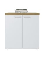 Balcão Para Escritório Home Office Multiuso 2 Portas Orly A02 Olmo Branco - Lyam Decor