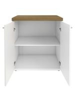Balcão Para Escritório Home Office Multiuso 2 Portas Orly A02 Olmo Branco - Lyam Decor