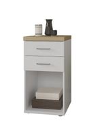 Gaveteiro Para Escritório Home Office 2 Gavetas Orly A02 Olmo Branco - Lyam Decor