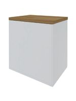 Balcão Para Escritório Home Office Multiuso 2 Portas Orly A02 Olmo Branco - Lyam Decor