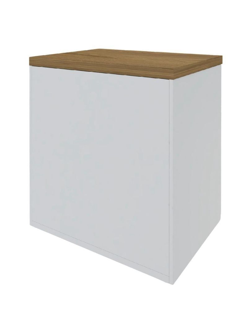 Balcão Para Escritório Home Office Multiuso 2 Portas Orly A02 Olmo Branco - Lyam Decor