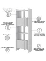 Estante Para Escritório Home Office Multiuso 2 Portas Sheld A02 Terraza - Lyam Decor