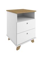 Gaveteiro Para Escritório Home Office 2 Gavetas Diem A02 Olmo Branco - Lyam Decor