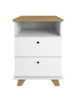 Gaveteiro Para Escritório Home Office 2 Gavetas Diem A02 Olmo Branco - Lyam Decor