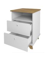 Gaveteiro Para Escritório Home Office 2 Gavetas Diem A02 Olmo Branco - Lyam Decor