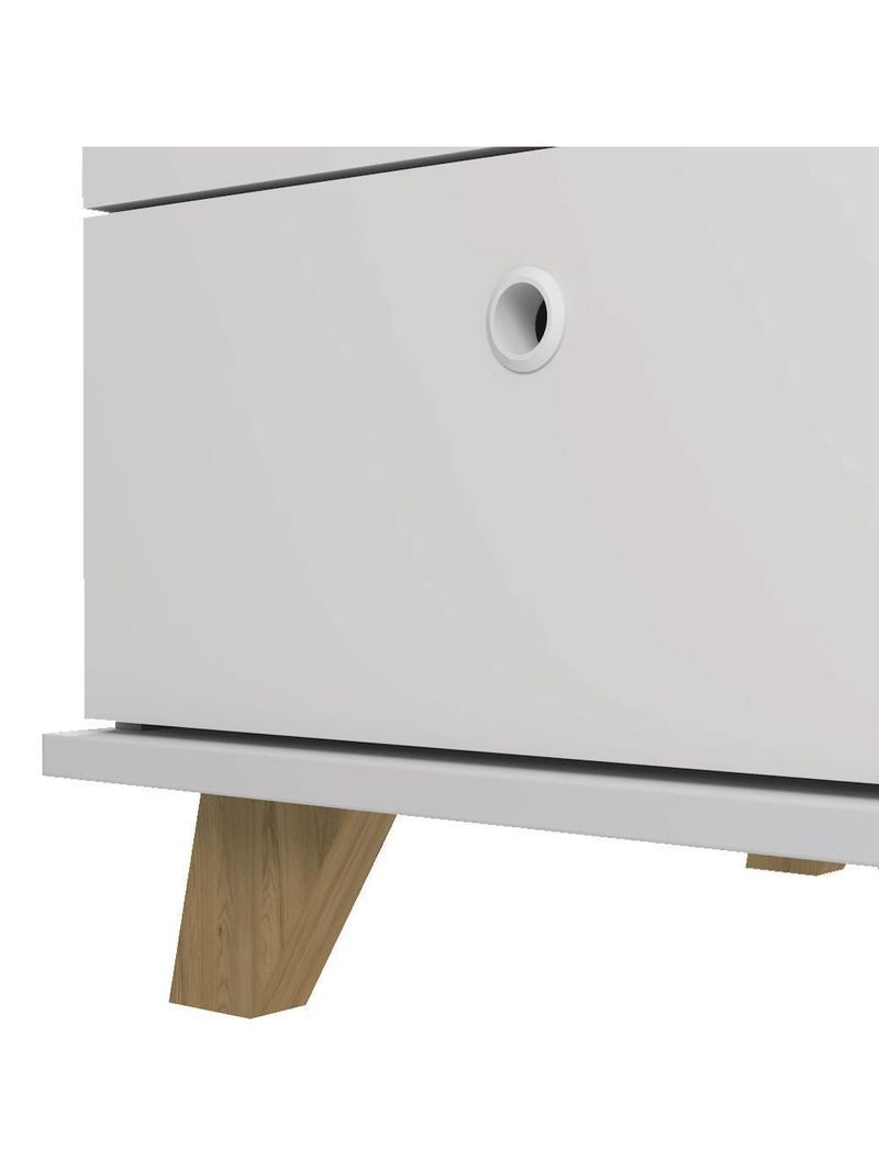 Gaveteiro Para Escritório Home Office 2 Gavetas Diem A02 Olmo Branco - Lyam Decor