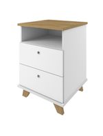 Gaveteiro Para Escritório Home Office 2 Gavetas Diem A02 Olmo Branco - Lyam Decor