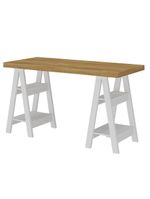 Mesa Para Escritório Escrivaninha Home Office Art A02 Olmo Branco - Lyam Decor