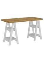 Mesa Para Escritório Escrivaninha Home Office Art A02 Olmo Branco - Lyam Decor