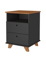 Gaveteiro Para Escritório Home Office 2 Gavetas Diem A02 Freijó Preto - Lyam Decor