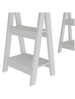 Mesa Para Escritório Escrivaninha Home Office Art A02 Olmo Branco - Lyam Decor