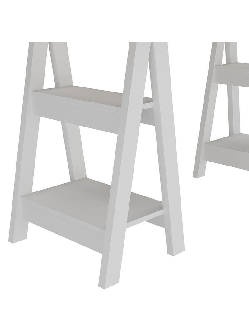 Mesa Para Escritório Escrivaninha Home Office Art A02 Olmo Branco - Lyam Decor