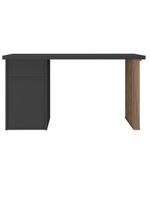 Mesa Para Escritório Escrivaninha Home Office Dora A02 Preto Nogal - Lyam Decor