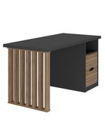 Mesa Para Escritório Escrivaninha Home Office Dora A02 Preto Nogal - Lyam Decor