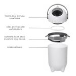 Lixeira para Fraldas Mágica Antiodor 10L Vedação Total Branco Infantil