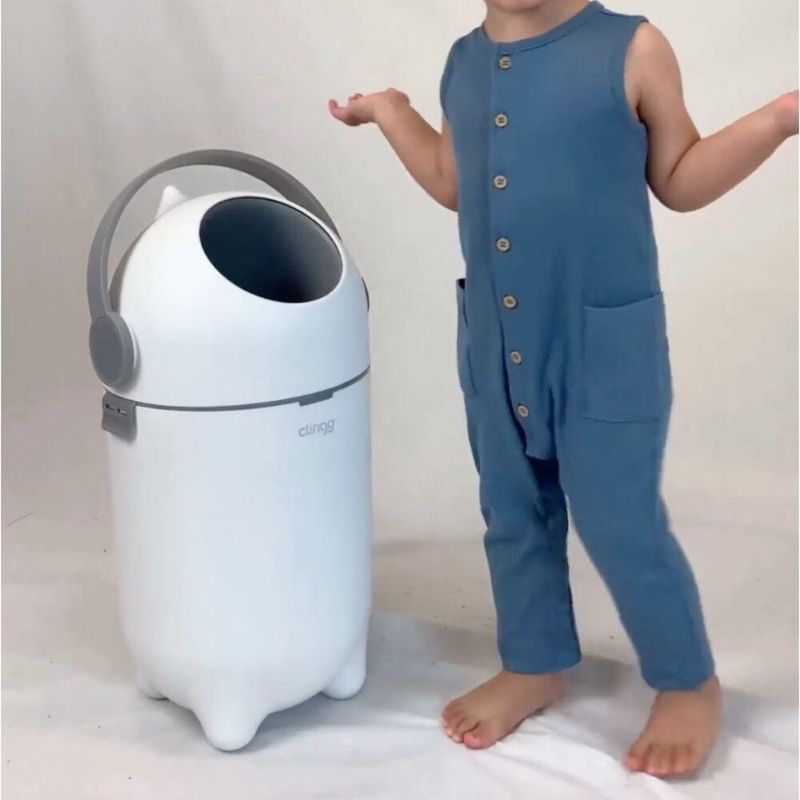 Lixeira para Fraldas Mágica Antiodor 10L Vedação Total Branco Infantil