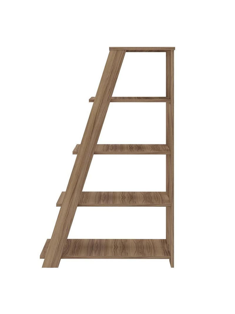 Estante Para Escritório Home Office Multiuso 5 Prateleiras Star A02 Nogal - Lyam Decor