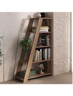 Estante Para Escritório Home Office Multiuso 5 Prateleiras Star A02 Nogal - Lyam Decor