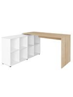 Mesa Para Escritório Escrivaninha Home Office Nero A02 Carvalho Branco - Lyam Decor
