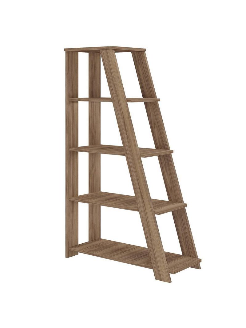 Estante Para Escritório Home Office Multiuso 5 Prateleiras Star A02 Nogal - Lyam Decor