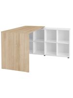 Mesa Para Escritório Escrivaninha Home Office Nero A02 Carvalho Branco - Lyam Decor