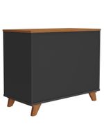 Balcão Para Escritório Home Office Multiuso Lugano A02 Freijó Preto - Lyam Decor