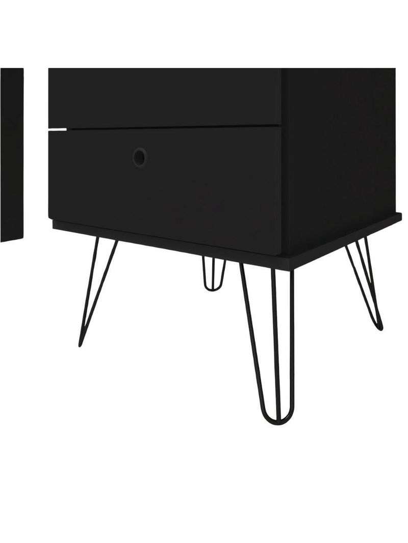 Mesa Para Escritório Escrivaninha Home Office Versa A02 Freijó Preto - Lyam Decor