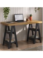 Mesa Para Escritório Escrivaninha Home Office Art A02 Olmo Preto - Lyam Decor