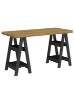 Mesa Para Escritório Escrivaninha Home Office Art A02 Olmo Preto - Lyam Decor
