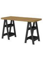 Mesa Para Escritório Escrivaninha Home Office Art A02 Olmo Preto - Lyam Decor