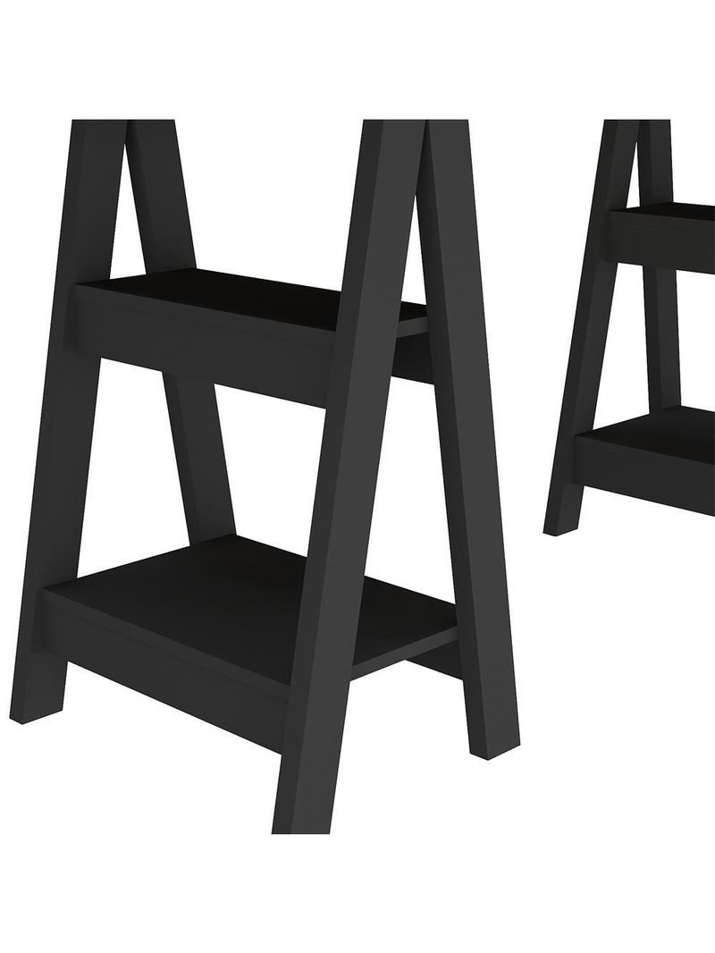 Mesa Para Escritório Escrivaninha Home Office Art A02 Olmo Preto - Lyam Decor