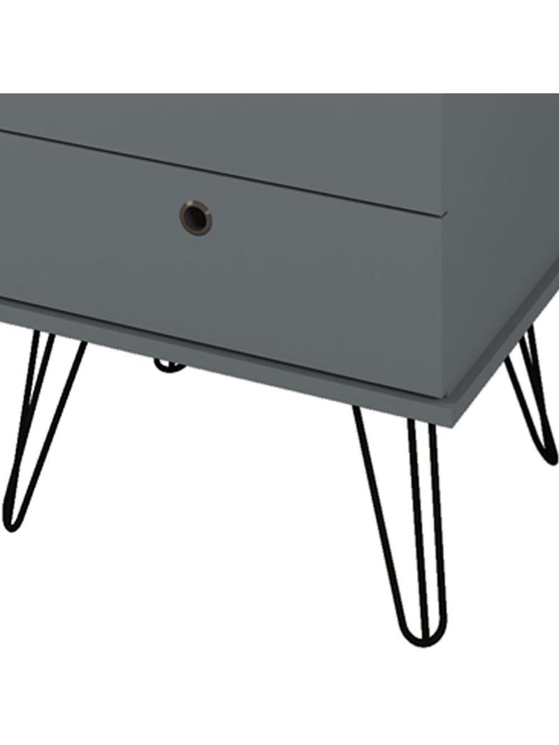 Mesa Para Escritório Escrivaninha Home Office Versa A02 Olmo Grafito - Lyam Decor