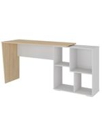Mesa Para Escritório Escrivaninha Home Office Urban A02 Carvalho Branco - Lyam Decor
