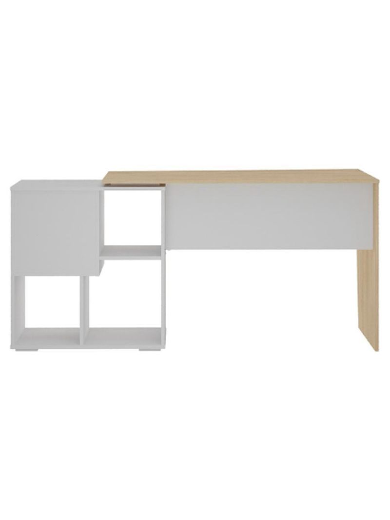 Mesa Para Escritório Escrivaninha Home Office Urban A02 Carvalho Branco - Lyam Decor