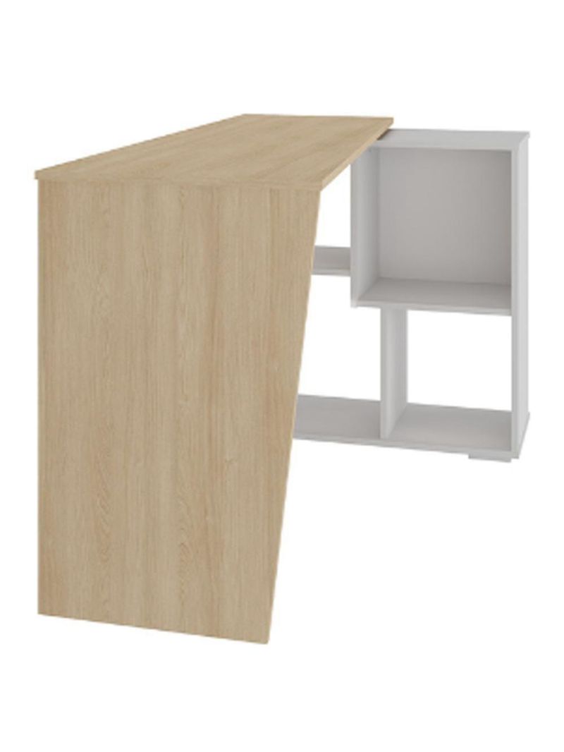 Mesa Para Escritório Escrivaninha Home Office Urban A02 Carvalho Branco - Lyam Decor
