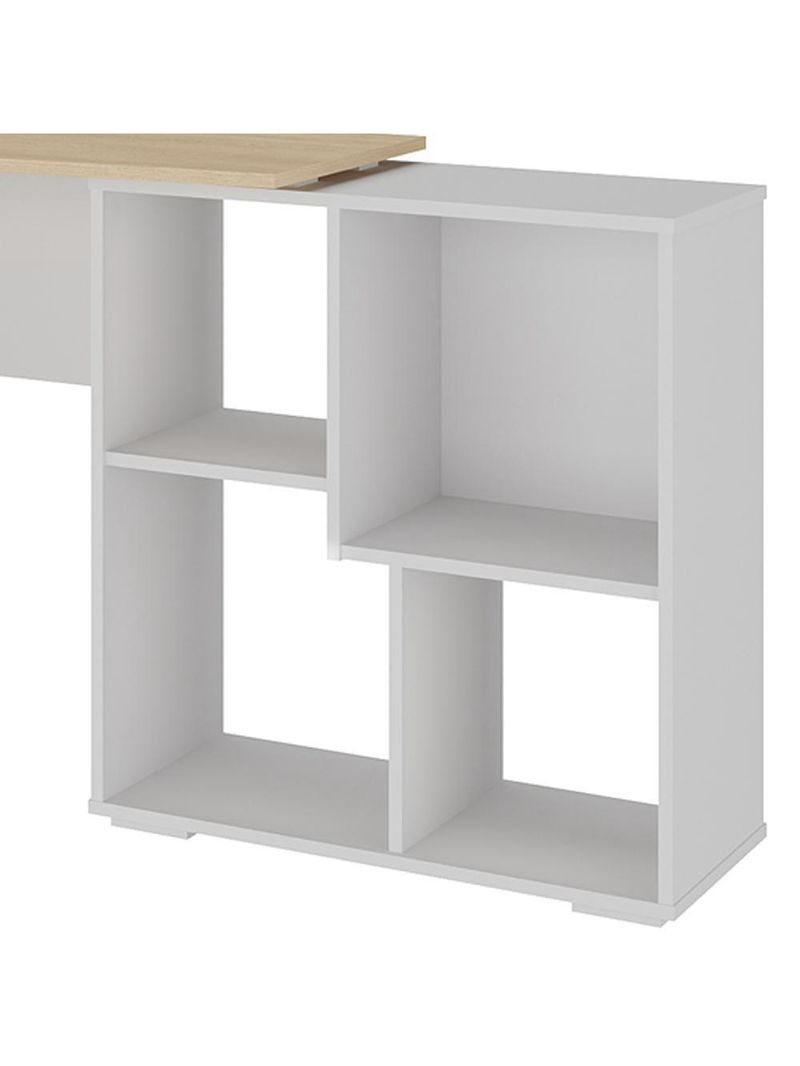 Mesa Para Escritório Escrivaninha Home Office Urban A02 Carvalho Branco - Lyam Decor