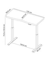 Mesa Com Regulagem De Altura Elétrica Para Escritório Home Office Aurum A02 Olmo - Lyam Decor