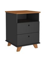 Kit 02 Gaveteiros Para Escritório Home Office 2 Gavetas Diem A02 Freijó Preto - Lyam Decor