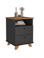 Kit 02 Gaveteiros Para Escritório Home Office 2 Gavetas Diem A02 Freijó Preto - Lyam Decor