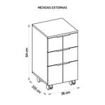 Gaveteiro Para Escritório Organizador Branco Cubic Caemmun