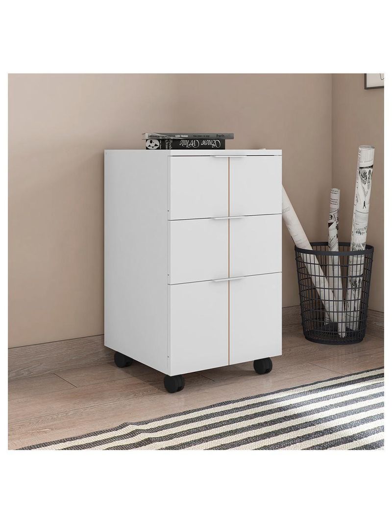 Gaveteiro Para Escritório Organizador Branco Cubic Caemmun